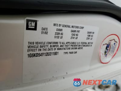 Zdjęcie 12 z 12 samochodu: 2002 CADILLAC DEVILLE VIN:1G6KD54Y12U211801 - miniatura