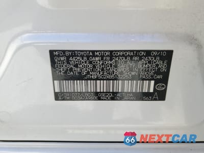 Zdjęcie 14 z 14 samochodu: 2011 LEXUS IS 250 VIN:JTHBF5C2XB5132253 - miniatura