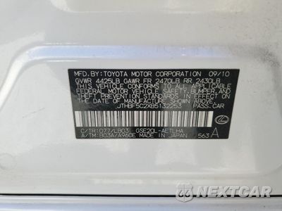 Zdjęcie 14 z 14 samochodu: 2011 LEXUS IS 250 VIN:JTHBF5C2XB5132253 - miniatura