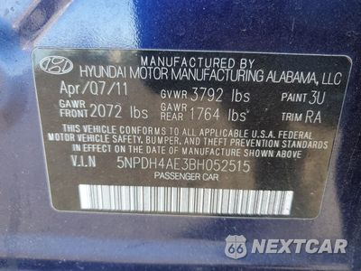 Zdjęcie 13 z 13 samochodu: 2011 HYUNDAI ELANTRA GLS VIN:5NPDH4AE3BH052515 - miniatura