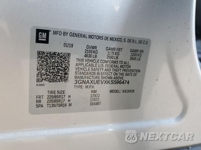 Zdjęcie 13 z 13 samochodu: 2019 CHEVROLET EQUINOX LT VIN:3GNAXUEVXKS596474 - miniatura