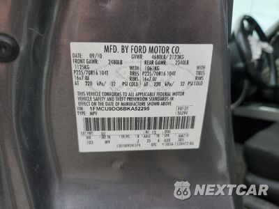 Zdjęcie 14 z 14 samochodu: 2011 FORD ESCAPE XLT VIN:1FMCU9DG6BKA52295 - miniatura