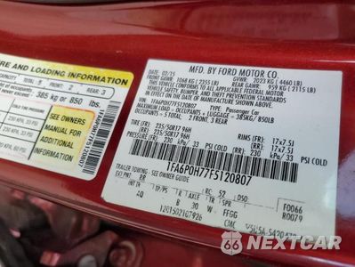 Zdjęcie 12 z 12 samochodu: 2015 FORD FUSION SE VIN:1FA6P0H77F5120807 - miniatura