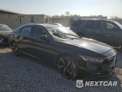 Czwarte zdjęcie samochodu z boku: 2019 HONDA ACCORD SPORT VIN:1HGCV1F34KA090838 - miniatura