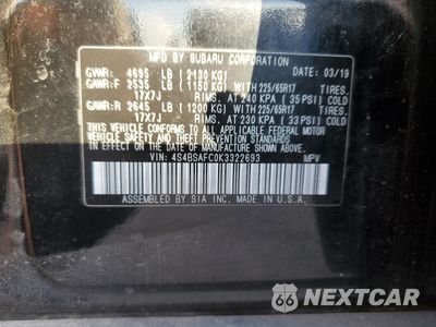 Zdjęcie 14 z 14 samochodu: 2019 SUBARU OUTBACK 2.5I PREMIUM VIN:4S4BSAFC0K3322693 - miniatura