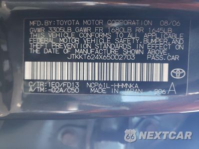Zdjęcie 13 z 13 samochodu: 2006 TOYOTA SCION XA VIN:JTKKT624X65002703 - miniatura