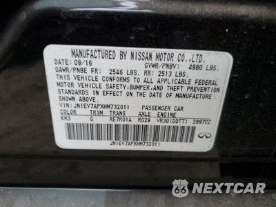 Zdjęcie 13 z 13 samochodu: 2017 INFINITI Q50 PREMIUM VIN:JN1EV7APXHM732011 - miniatura