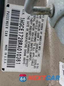 Zdjęcie 12 z 12 samochodu: 1994 HONDA ACCORD LX VIN:1HGCE1728RA010361 - miniatura