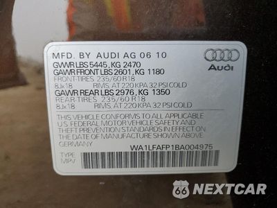 Zdjęcie 14 z 14 samochodu: 2011 AUDI Q5 PREMIUM PLUS VIN:WA1LFAFP1BA004975 - miniatura
