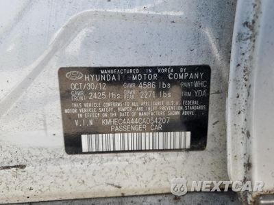 Zdjęcie 12 z 12 samochodu: 2012 HYUNDAI SONATA HYBRID VIN:KMHEC4A44CA054207 - miniatura