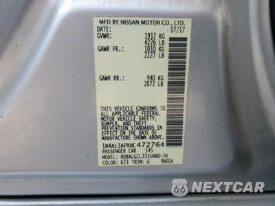 Zdjęcie 12 z 12 samochodu: 2017 NISSAN ALTIMA 2.5 VIN:1N4AL3APXHC472764 - miniatura
