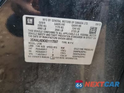 Zdjęcie 13 z 13 samochodu: 2014 CHEVROLET EQUINOX LS VIN:2GNALAEKXE1117597 - miniatura