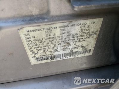 Zdjęcie 13 z 13 samochodu: 2007 NISSAN ALTIMA 2.5 VIN:1N4AL21E17N448333 - miniatura