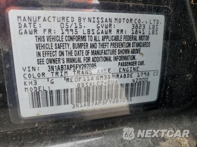 Zdjęcie 12 z 12 samochodu: 2015 NISSAN SENTRA S VIN:3N1AB7AP5FY287095 - miniatura