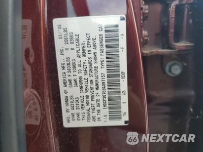 Zdjęcie 12 z 12 samochodu: 2009 HONDA ACCORD EX VIN:1HGCP26789A097157 - miniatura