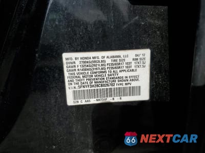 Zdjęcie 13 z 13 samochodu: 2012 HONDA PILOT LX VIN:5FNYF3H28CB026702 - miniatura