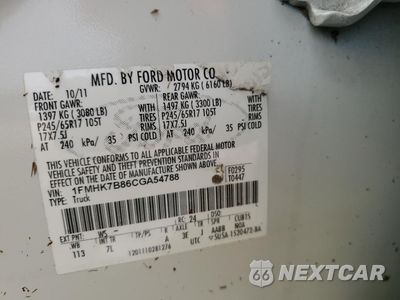 Zdjęcie 13 z 13 samochodu: 2012 FORD EXPLORER VIN:1FMHK7B86CGA54788 - miniatura