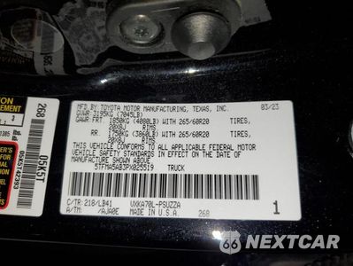 Zdjęcie 12 z 12 samochodu: 2023 TOYOTA TUNDRA CREWMAX PLATINUM VIN:5TFMA5AB3PX025519 - miniatura