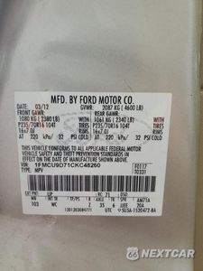 Zdjęcie 13 z 13 samochodu: 2019 FORD ESCAPE XLT VIN:1FMCU9D71CKC48260 - miniatura