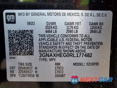 Zdjęcie 13 z 13 samochodu: 2024 CHEVROLET EQUINOX LS VIN:3GNAXHEG0RL177482 - miniatura