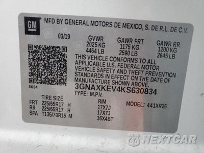 Zdjęcie 13 z 13 samochodu: 2019 CHEVROLET EQUINOX LT VIN:3GNAXKEV4KS630834 - miniatura