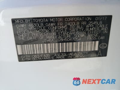 Zdjęcie 14 z 14 samochodu: 2017 LEXUS IS 200T VIN:JTHBA1D28H5047054 - miniatura