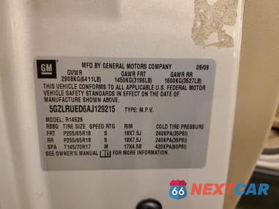 Zdjęcie 15 z 15 samochodu: 2010 SATURN OUTLOOK XE VIN:5GZLRUED6AJ129215 - miniatura