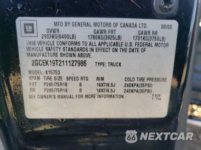 Zdjęcie 13 z 13 samochodu: 2001 CHEVROLET SILVERADO K1500 VIN:2GCEK19T211127986 - miniatura