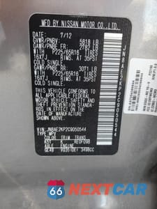 Zdjęcie 15 z 15 samochodu: 2012 NISSAN QUEST S VIN:JN8AE2KP2C9050544 - miniatura