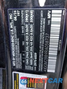 Zdjęcie 13 z 13 samochodu: 2024 MERCEDES-BENZ EQE SUV 350+ VIN:4JGGM2BB9RA058737 - miniatura