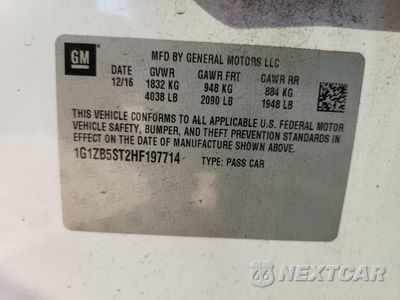 Zdjęcie 12 z 14 samochodu: 2017 CHEVROLET MALIBU LS VIN:1G1ZB5ST2HF197714 - miniatura