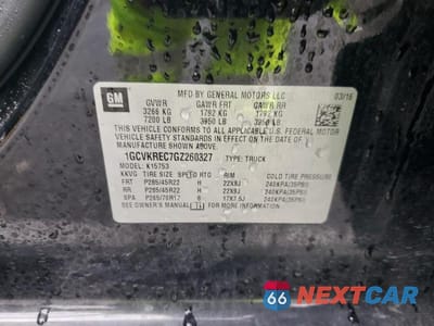 Zdjęcie 12 z 12 samochodu: 2016 CHEVROLET SILVERADO K1500 LT VIN:1GCVKREC7GZ260327 - miniatura