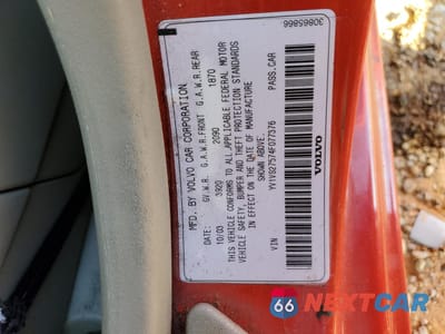 Zdjęcie 12 z 12 samochodu: 2004 VOLVO S40 1.9T VIN:YV1VS27574F077376 - miniatura