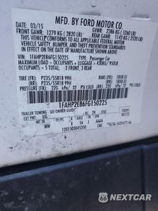 Zdjęcie 12 z 12 samochodu: 2015 FORD TAURUS SEL VIN:1FAHP2E86FG150225 - miniatura