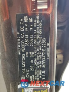 Zdjęcie 12 z 12 samochodu: 2017 KIA FORTE LX VIN:3KPFK4A77HE122283 - miniatura
