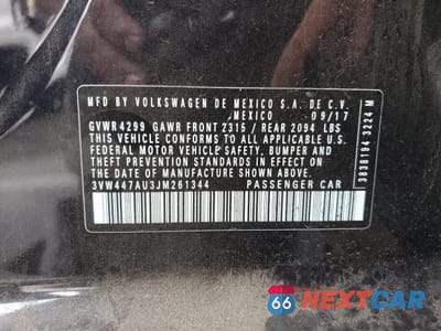 Zdjęcie 12 z 13 samochodu: 2018 VOLKSWAGEN GTI S/SE VIN:3VW447AU3JM261344 - miniatura