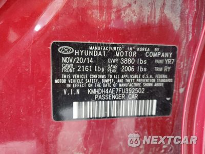Zdjęcie 12 z 12 samochodu: 2015 HYUNDAI ELANTRA SE VIN:KMHDH4AE7FU392502 - miniatura