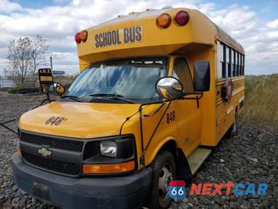 Drugie zdjęcie samochodu z przodu: 2012 CHEVROLET EXPRESS SCHOOL BUS VIN:1GB6G5BL7C1151432 - miniatura