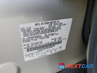 Zdjęcie 12 z 12 samochodu: 2011 LINCOLN MKS VIN:1LNHL9DR5BG608979 - miniatura