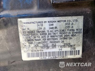Zdjęcie 12 z 14 samochodu: 2008 NISSAN ALTIMA 3.5SE VIN:1N4BL21E68N515031 - miniatura