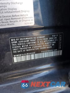 Zdjęcie 12 z 12 samochodu: 2012 VOLKSWAGEN GOLF VIN:WVWDM7AJ5CW265066 - miniatura