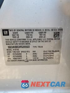 Zdjęcie 13 z 13 samochodu: 2015 CHEVROLET SILVERADO K1500 LTZ VIN:3GCUKSEC0FG265922 - miniatura