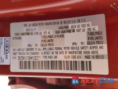 Zdjęcie 13 z 13 samochodu: 2017 MAZDA 3 TOURING VIN:3MZBN1V76HM125371 - miniatura