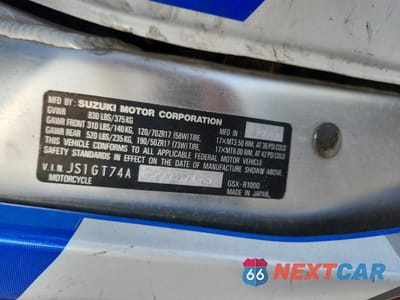 Zdjęcie 8 z 9 samochodu: 2002 SUZUKI GSX-R1000 VIN:JS1GT74A122102183 - miniatura