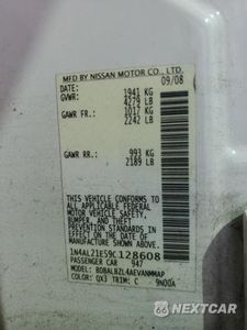 Zdjęcie 12 z 12 samochodu: 2009 NISSAN ALTIMA 2.5 VIN:1N4AL21E59C128608 - miniatura