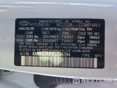 Zdjęcie 13 z 14 samochodu: 2020 HYUNDAI KONA SEL PLUS VIN:KM8K62AA9LU546394 - miniatura