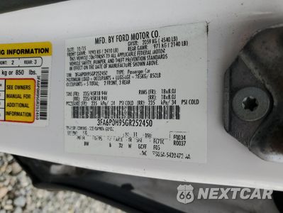 Zdjęcie 12 z 12 samochodu: 2016 FORD FUSION SE VIN:3FA6P0H95GR252450 - miniatura