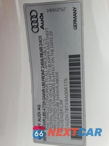 Zdjęcie 12 z 12 samochodu: 2009 AUDI A5 QUATTRO VIN:WAUDK78TX9A004175 - miniatura