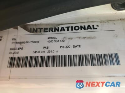 Zdjęcie 10 z 10 samochodu: 2019 INTERNATIONAL 4300 TRUCK CAB AND CHASSIS VIN:1HTMMMML6KH750494 - miniatura