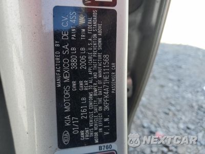 Zdjęcie 12 z 15 samochodu: 2017 KIA FORTE LX VIN:3KPFK4A71HE111568 - miniatura